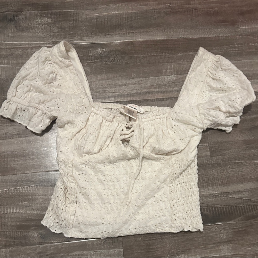 Urban Romantics Laced Blouse Crop Top Size XS